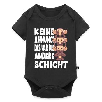 Keine Ahnung Das War Die Andere Schicht Affen - Baby Premium Kurzarmbody - Schwarz - Vorne