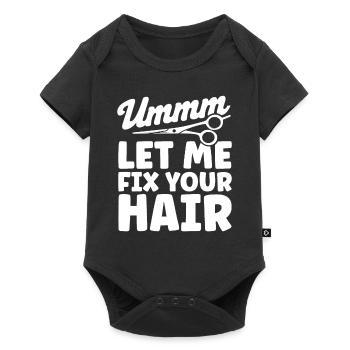 Coiffeur Disant Cadeau Salon de coiffure Coiffeur - Body à manches courtes Premium Bébé - noir - Devant