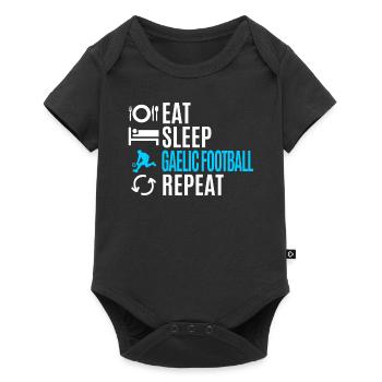 Eat Sleep Gaelic Football Repeat - Baby Premium short-sleeve bodysuit - black - Front