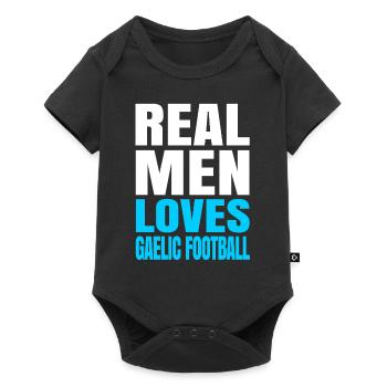 Les hommes aiment le football gaélique - Body à manches courtes Premium Bébé - noir - Devant