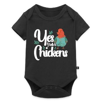 Poulet Coq Poulet Agriculteur Poule Volaille Coq - Body à manches courtes Premium Bébé - noir - Devant