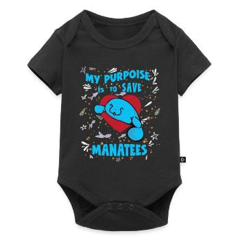 Manatee Manatee Manti Floaty Potatoes - Baby Premium short-sleeve bodysuit - black - Front