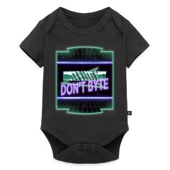 pc happy statement informatique infirmière fille - Body à manches courtes Premium Bébé - noir - Devant