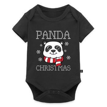 Panda Christmas / Christmas, Winter, funny - Baby Premium short-sleeve bodysuit - black - Front