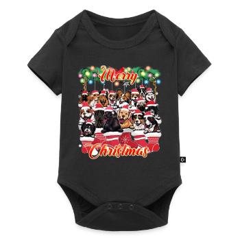 Dogs as Christmas Décor - Cute Dogs Christmas - Baby Premium short-sleeve bodysuit - black - Front