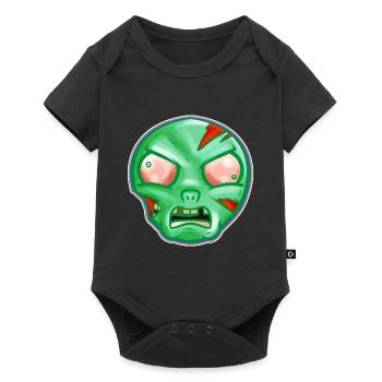 Kawaii Green Zombie Étrange Halloween - Body à manches courtes Premium Bébé - noir - Devant