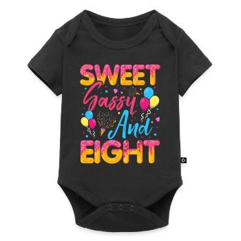 Sweet Sassy Et Huit Saupoudres Délicieux - Body à manches courtes Premium Bébé - noir - Devant