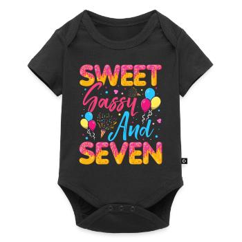 Sweet Sassy Und Seven Sprinkles Köstlicher - Baby Premium Kurzarmbody - Schwarz - Vorne