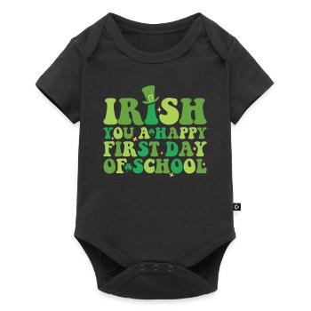Irish You A Happy First Day Of School Grüne - Baby Premium short-sleeve bodysuit - black - Front
