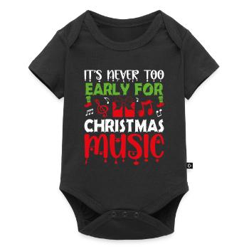 6 Il n’est jamais trop tôt pour la musique de Noël - Body à manches courtes Premium Bébé - noir - Devant