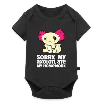 Axolotl Pet Homework Désolé Mon Axolotl a mangé Mon - Body à manches courtes Premium Bébé - noir - Devant