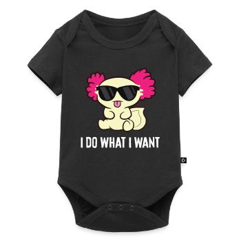 Je fais ce que je veux Drôle de salamandre mexicaine Kawaii - Body à manches courtes Premium Bébé - noir - Devant