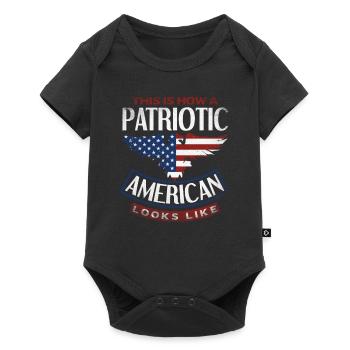 Amérique États-Unis Américain Américain - Body à manches courtes Premium Bébé - noir - Devant