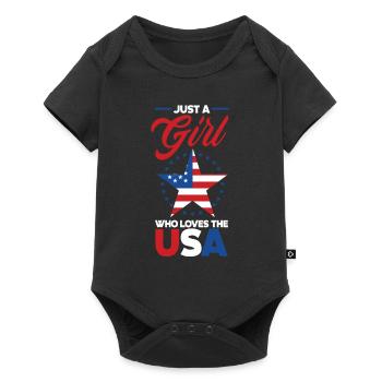 Amérique États-Unis Américain Américain - Body à manches courtes Premium Bébé - noir - Devant