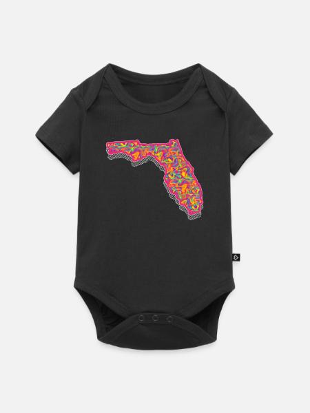 Florida - Baby Premium Kurzarmbody - Schwarz