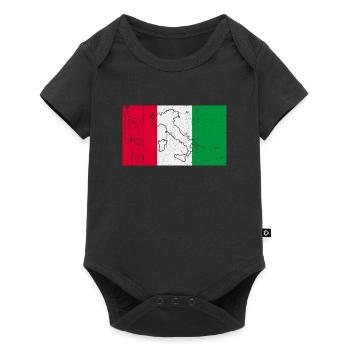 Italy Flag - Baby Premium short-sleeve bodysuit - black - Front