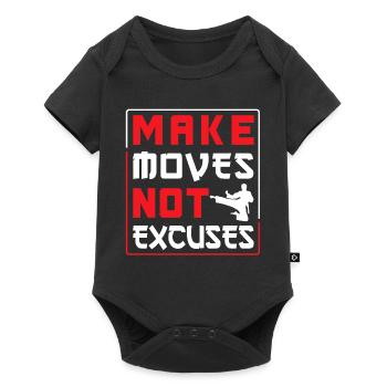 Karate Black Belt Gi Uniform Makes - Baby Premium Kurzarmbody - Schwarz - Vorne