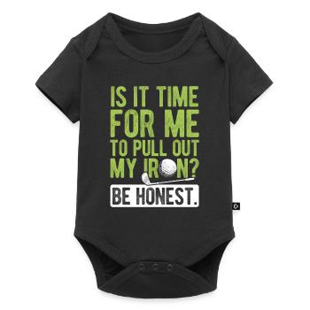 Golfplatz zum Golfen Golf - Baby Premium Kurzarmbody - Schwarz - Vorne