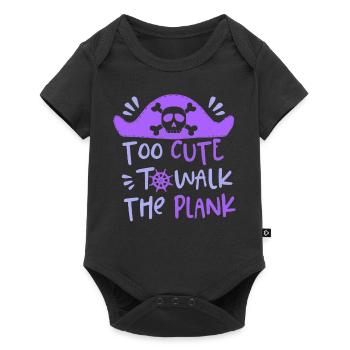 Too Cute to Go With The Plank, Girl Pirate - Baby Premium short-sleeve bodysuit - black - Front