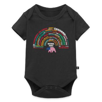 U.S. National Parks, National Park, Denali, Redwood - Baby Premium short-sleeve bodysuit - black - Front