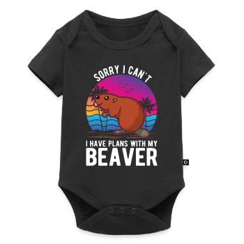 Cadeau Castor Beaver Dam Castor - Body à manches courtes Premium Bébé - noir - Devant