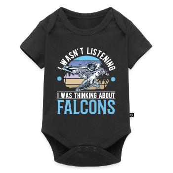 Falconer Cadeau Fauconnerner Fauconnernière - Body à manches courtes Premium Bébé - noir - Devant