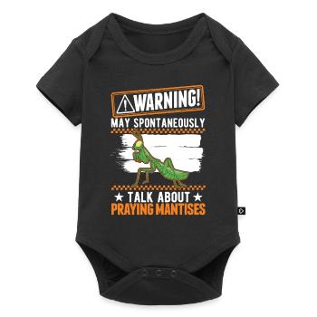 Gottesanbeterin Mantis Fangschrecke - Baby Premium Kurzarmbody - Schwarz - Vorne