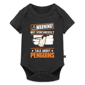 Warning Penguin Penguin Emperor Penguin - Baby Premium short-sleeve bodysuit - black - Front
