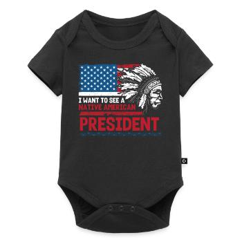 I want to see an Indian president - Baby Premium short-sleeve bodysuit - black - Front
