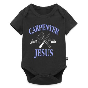 Charpentier tout comme Jésus Rétro Drôle T-Shirt - Body à manches courtes Premium Bébé - noir - Devant