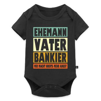 Bankier Vater Ehemann Held - Baby Premium Kurzarmbody - Schwarz - Vorne