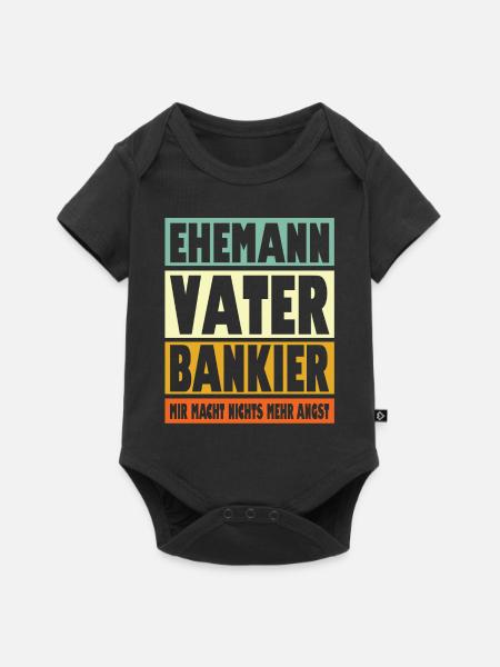 Bankier Vater Ehemann Held - Baby Premium Kurzarmbody - Schwarz