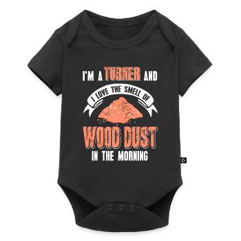J’adore l’odeur de la poussière de bois dans le rétro du matin - Body à manches courtes Premium Bébé - noir - Devant