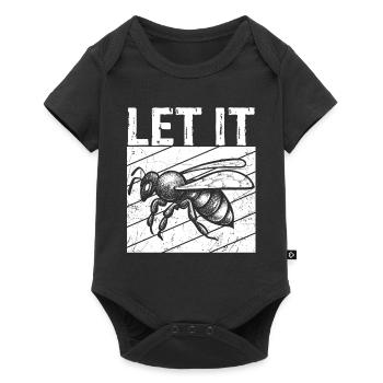 Let It Bee Bienen Flüsterer - Imker Biene Imkerei - Baby Premium Kurzarmbody - Schwarz - Vorne