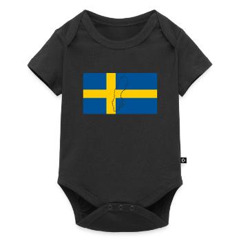 Drapeau de la Suède - Body à manches courtes Premium Bébé - noir - Devant