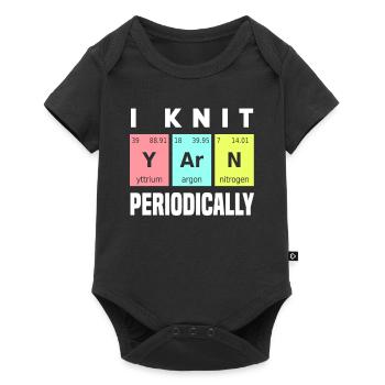Knitting Chemical Elements Knitter - Baby Premium short-sleeve bodysuit - black - Front