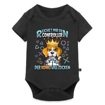 Zocken Reichet mir den Controller Gaming - Baby Premium Kurzarmbody - Schwarz - Vorne