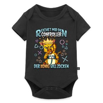 Zocken Reichet mir den Controller Gaming - Baby Premium Kurzarmbody - Schwarz - Vorne
