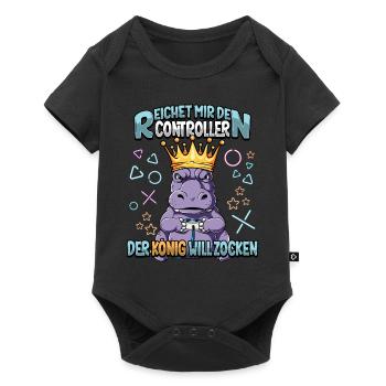Zocken Reichet mir den Controller Gaming - Baby Premium Kurzarmbody - Schwarz - Vorne