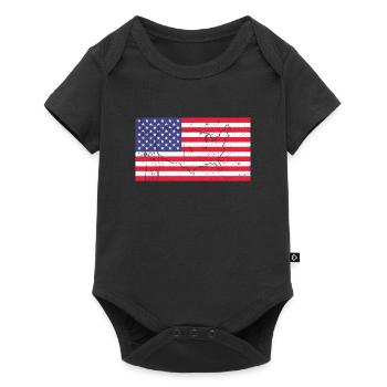 America Flag - Baby Premium short-sleeve bodysuit - black - Front
