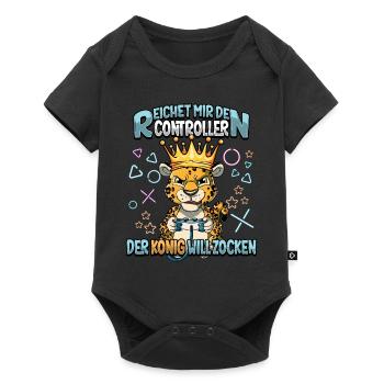 Zocken Reichet mir den Controller Gaming - Baby Premium Kurzarmbody - Schwarz - Vorne