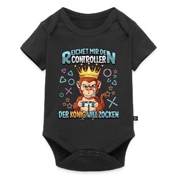 Zocken Reichet mir den Controller Gaming - Baby Premium Kurzarmbody - Schwarz - Vorne