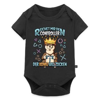 Zocken Reichet mir den Controller Gaming - Baby Premium Kurzarmbody - Schwarz - Vorne