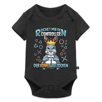 Zocken Reichet mir den Controller Gaming - Baby Premium Kurzarmbody - Schwarz - Vorne