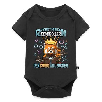 Zocken Reichet mir den Controller Gaming - Baby Premium Kurzarmbody - Schwarz - Vorne