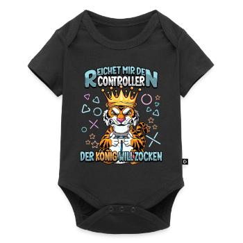 Zocken Reichet mir den Controller Gaming - Baby Premium Kurzarmbody - Schwarz - Vorne