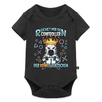 Zocken Reichet mir den Controller Gaming - Baby Premium Kurzarmbody - Schwarz - Vorne