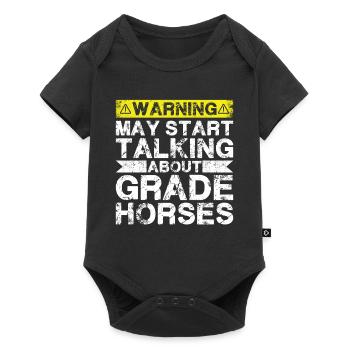 En parlant de Grade Horse - Body à manches courtes Premium Bébé - noir - Devant