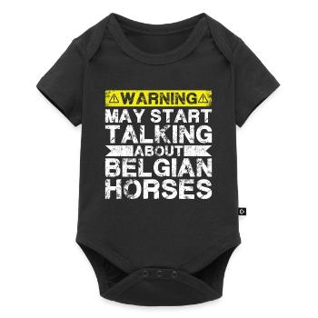 En parlant de cheval belge - Body à manches courtes Premium Bébé - noir - Devant