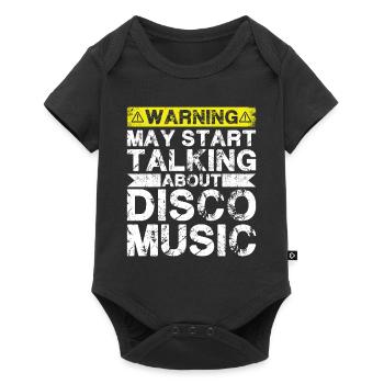 Über Disco -Musik Sprechen - Baby Premium Kurzarmbody - Schwarz - Vorne